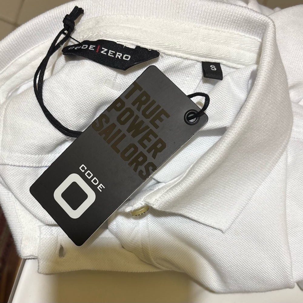 Code Zero White Polo Shirt